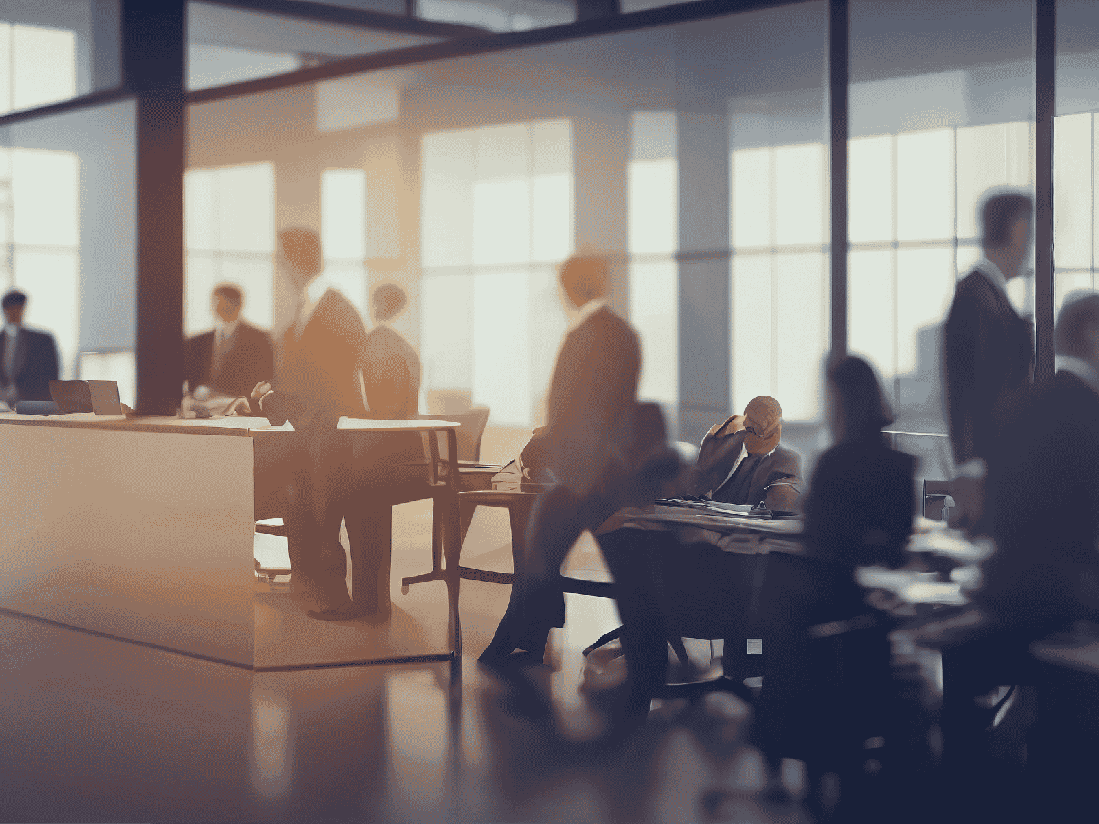 Executives in a boardroom meeting, representing the post-investment governance structures investors evaluate during diligence.